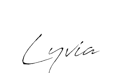 Design your own signature with our free online signature maker. With this signature software, you can create a handwritten (Antro_Vectra) signature for name Lyvia. Lyvia signature style 6 images and pictures png