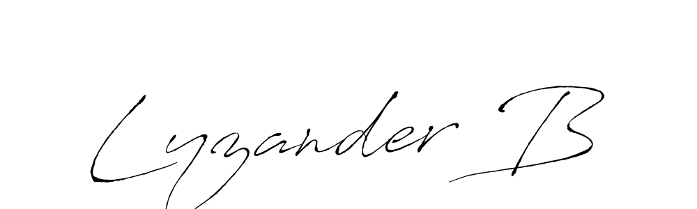 The best way (Antro_Vectra) to make a short signature is to pick only two or three words in your name. The name Lyzander B include a total of six letters. For converting this name. Lyzander B signature style 6 images and pictures png