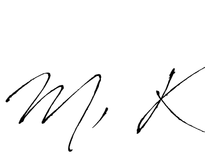 The best way (Antro_Vectra) to make a short signature is to pick only two or three words in your name. The name M, K include a total of six letters. For converting this name. M, K signature style 6 images and pictures png