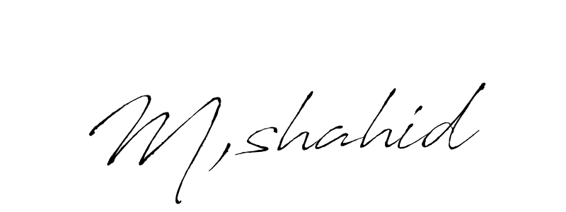 How to make M,shahid signature? Antro_Vectra is a professional autograph style. Create handwritten signature for M,shahid name. M,shahid signature style 6 images and pictures png