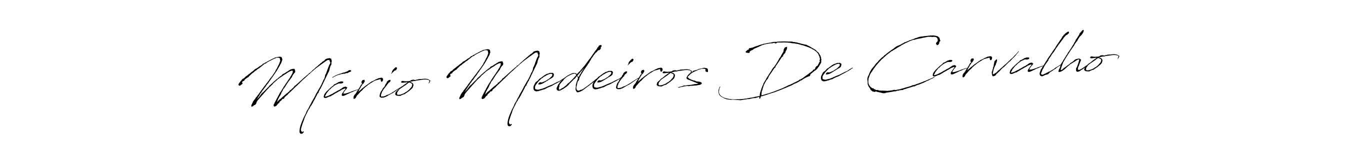 Create a beautiful signature design for name Mário Medeiros De Carvalho. With this signature (Antro_Vectra) fonts, you can make a handwritten signature for free. Mário Medeiros De Carvalho signature style 6 images and pictures png