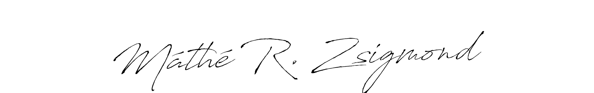 Make a short Máthé R. Zsigmond signature style. Manage your documents anywhere anytime using Antro_Vectra. Create and add eSignatures, submit forms, share and send files easily. Máthé R. Zsigmond signature style 6 images and pictures png