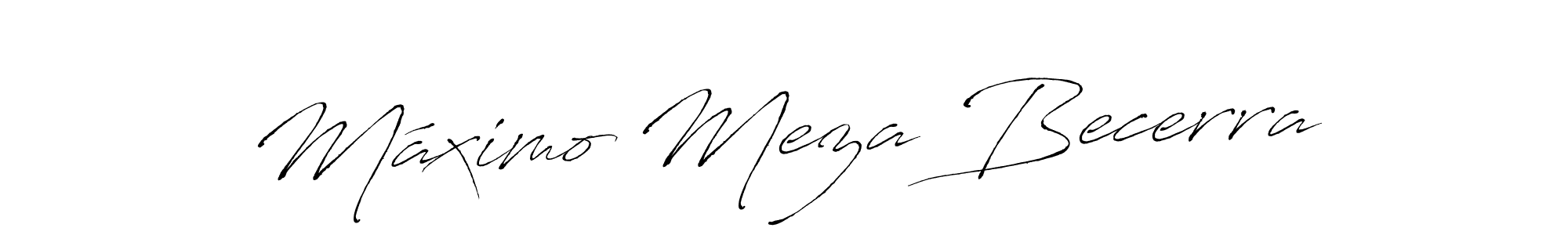 Design your own signature with our free online signature maker. With this signature software, you can create a handwritten (Antro_Vectra) signature for name Máximo Meza Becerra. Máximo Meza Becerra signature style 6 images and pictures png