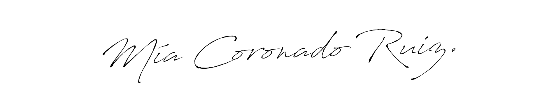 Make a beautiful signature design for name Mía Coronado Ruiz.. With this signature (Antro_Vectra) style, you can create a handwritten signature for free. Mía Coronado Ruiz. signature style 6 images and pictures png