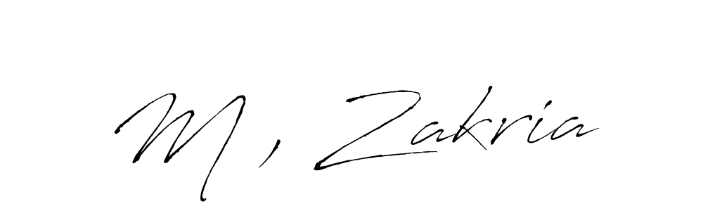 Make a beautiful signature design for name M , Zakria. With this signature (Antro_Vectra) style, you can create a handwritten signature for free. M , Zakria signature style 6 images and pictures png