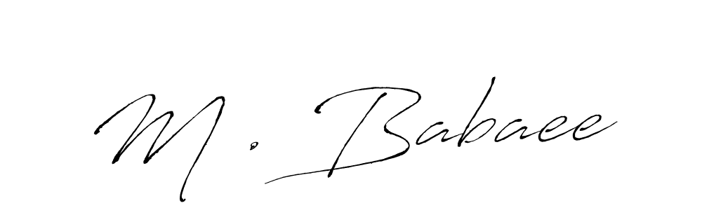 if you are searching for the best signature style for your name M . Babaee. so please give up your signature search. here we have designed multiple signature styles  using Antro_Vectra. M . Babaee signature style 6 images and pictures png