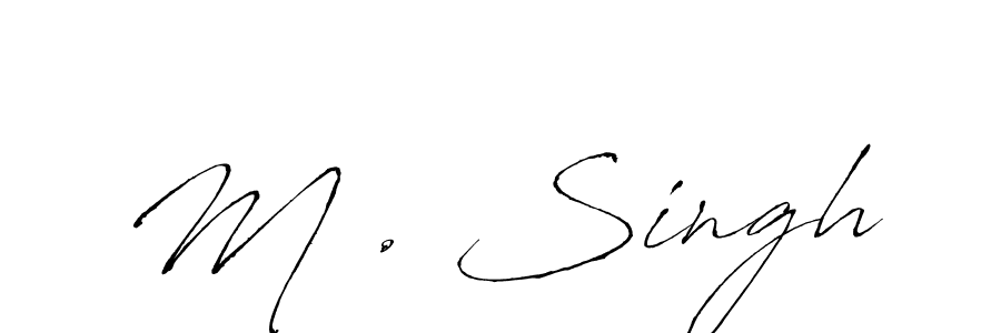 Design your own signature with our free online signature maker. With this signature software, you can create a handwritten (Antro_Vectra) signature for name M . Singh. M . Singh signature style 6 images and pictures png