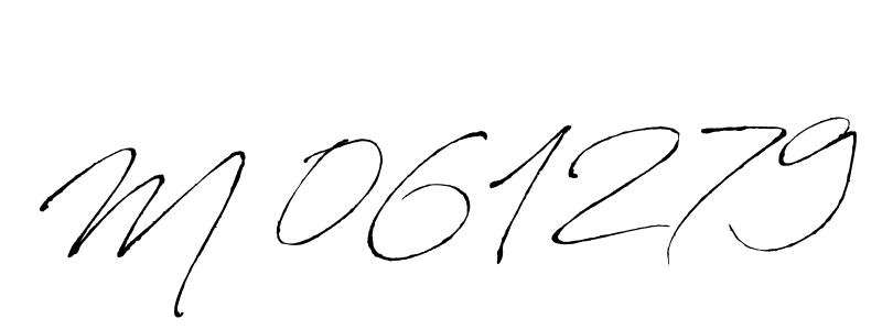 Use a signature maker to create a handwritten signature online. With this signature software, you can design (Antro_Vectra) your own signature for name M 061279. M 061279 signature style 6 images and pictures png