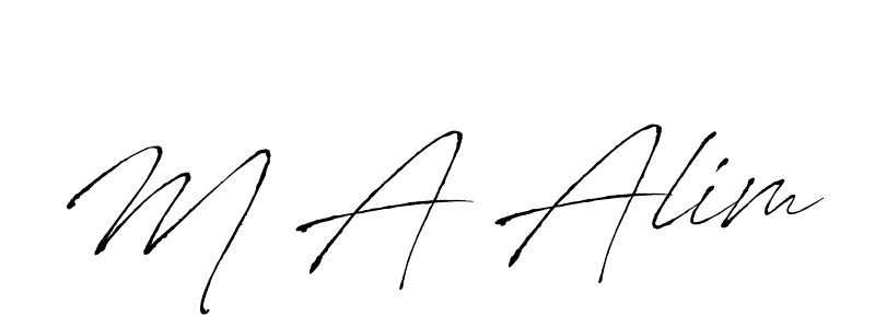 You should practise on your own different ways (Antro_Vectra) to write your name (M A Alim) in signature. don't let someone else do it for you. M A Alim signature style 6 images and pictures png