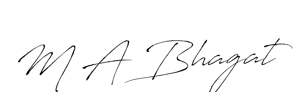 Create a beautiful signature design for name M A Bhagat. With this signature (Antro_Vectra) fonts, you can make a handwritten signature for free. M A Bhagat signature style 6 images and pictures png