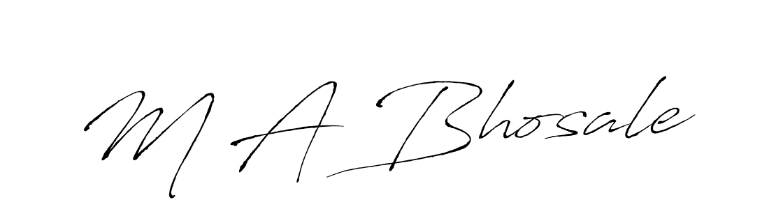 Design your own signature with our free online signature maker. With this signature software, you can create a handwritten (Antro_Vectra) signature for name M A Bhosale. M A Bhosale signature style 6 images and pictures png