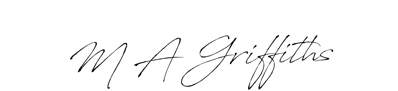 M A Griffiths stylish signature style. Best Handwritten Sign (Antro_Vectra) for my name. Handwritten Signature Collection Ideas for my name M A Griffiths. M A Griffiths signature style 6 images and pictures png