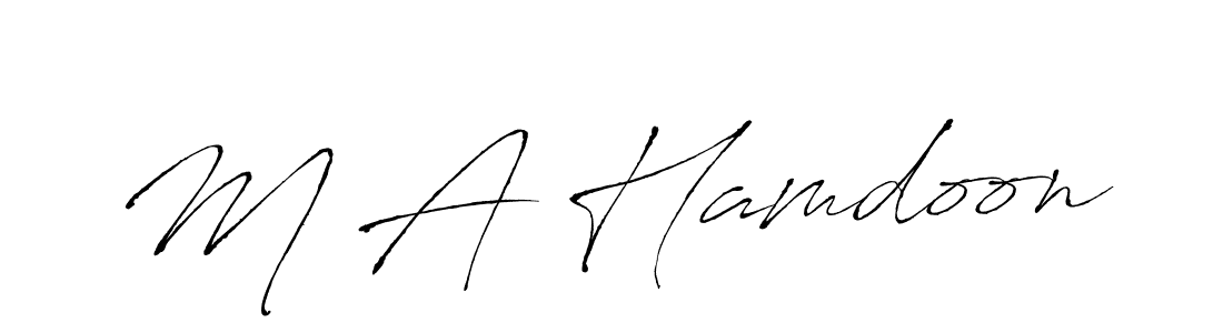 if you are searching for the best signature style for your name M A Hamdoon. so please give up your signature search. here we have designed multiple signature styles  using Antro_Vectra. M A Hamdoon signature style 6 images and pictures png