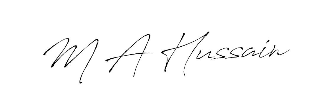 You should practise on your own different ways (Antro_Vectra) to write your name (M A Hussain) in signature. don't let someone else do it for you. M A Hussain signature style 6 images and pictures png