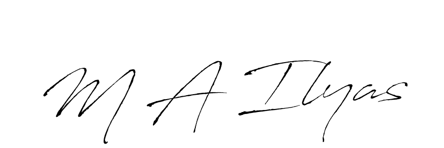 Use a signature maker to create a handwritten signature online. With this signature software, you can design (Antro_Vectra) your own signature for name M A Ilyas. M A Ilyas signature style 6 images and pictures png