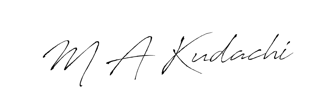 Also You can easily find your signature by using the search form. We will create M A Kudachi name handwritten signature images for you free of cost using Antro_Vectra sign style. M A Kudachi signature style 6 images and pictures png