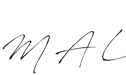 Similarly Antro_Vectra is the best handwritten signature design. Signature creator online .You can use it as an online autograph creator for name M A L. M A L signature style 6 images and pictures png