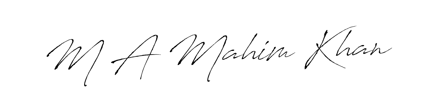 Also we have M A Mahim Khan name is the best signature style. Create professional handwritten signature collection using Antro_Vectra autograph style. M A Mahim Khan signature style 6 images and pictures png