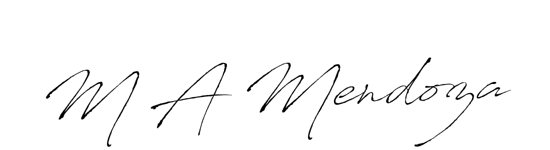 Also You can easily find your signature by using the search form. We will create M A Mendoza name handwritten signature images for you free of cost using Antro_Vectra sign style. M A Mendoza signature style 6 images and pictures png