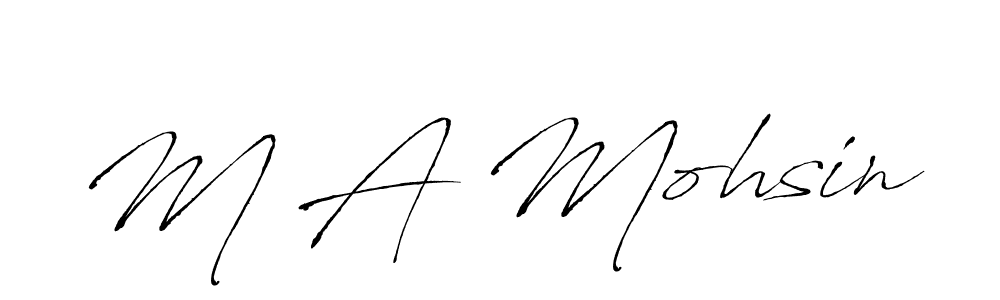 It looks lik you need a new signature style for name M A Mohsin. Design unique handwritten (Antro_Vectra) signature with our free signature maker in just a few clicks. M A Mohsin signature style 6 images and pictures png