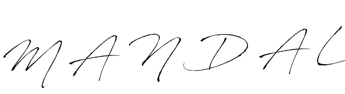 M A N D A L stylish signature style. Best Handwritten Sign (Antro_Vectra) for my name. Handwritten Signature Collection Ideas for my name M A N D A L. M A N D A L signature style 6 images and pictures png