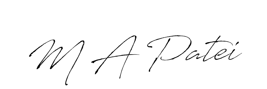 How to make M A Patei signature? Antro_Vectra is a professional autograph style. Create handwritten signature for M A Patei name. M A Patei signature style 6 images and pictures png