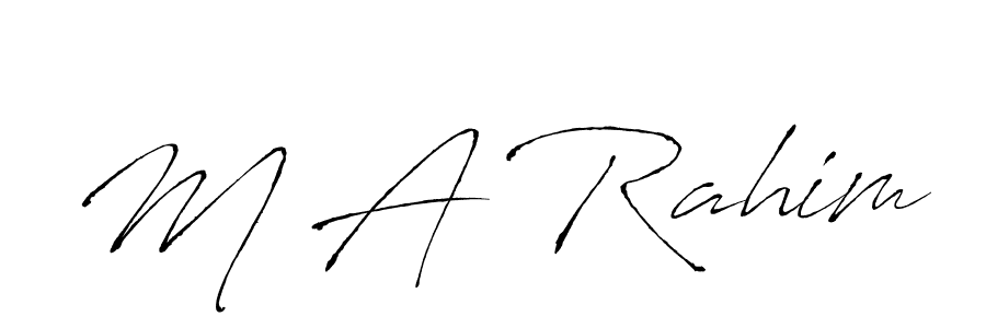 Make a beautiful signature design for name M A Rahim. With this signature (Antro_Vectra) style, you can create a handwritten signature for free. M A Rahim signature style 6 images and pictures png