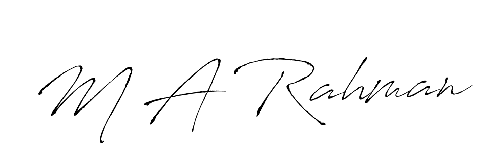 Create a beautiful signature design for name M A Rahman. With this signature (Antro_Vectra) fonts, you can make a handwritten signature for free. M A Rahman signature style 6 images and pictures png