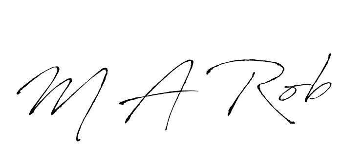 Make a beautiful signature design for name M A Rob. With this signature (Antro_Vectra) style, you can create a handwritten signature for free. M A Rob signature style 6 images and pictures png