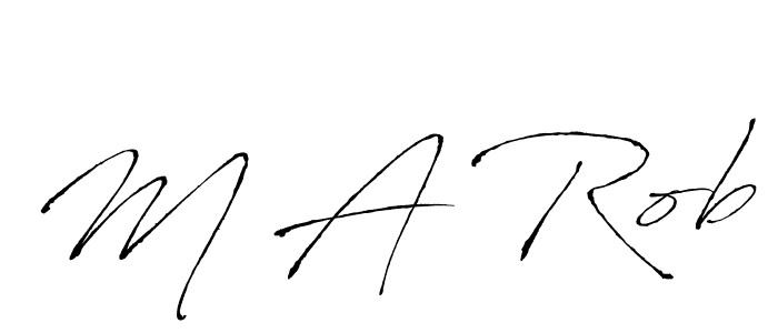 Make a beautiful signature design for name M A Rob. With this signature (Antro_Vectra) style, you can create a handwritten signature for free. M A Rob signature style 6 images and pictures png