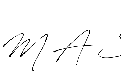 How to make M A S name signature. Use Antro_Vectra style for creating short signs online. This is the latest handwritten sign. M A S signature style 6 images and pictures png