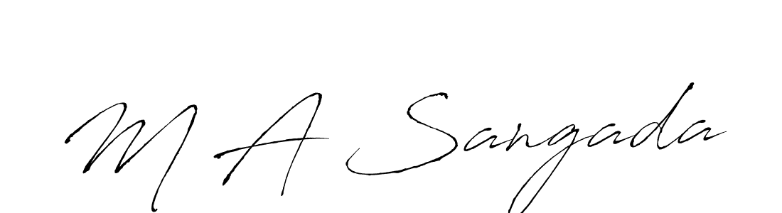 Antro_Vectra is a professional signature style that is perfect for those who want to add a touch of class to their signature. It is also a great choice for those who want to make their signature more unique. Get M A Sangada name to fancy signature for free. M A Sangada signature style 6 images and pictures png