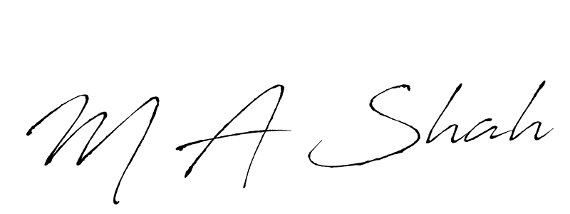 Create a beautiful signature design for name M A Shah. With this signature (Antro_Vectra) fonts, you can make a handwritten signature for free. M A Shah signature style 6 images and pictures png