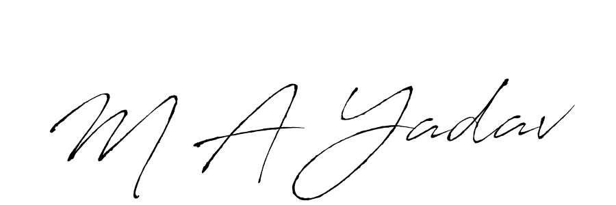 How to make M A Yadav name signature. Use Antro_Vectra style for creating short signs online. This is the latest handwritten sign. M A Yadav signature style 6 images and pictures png