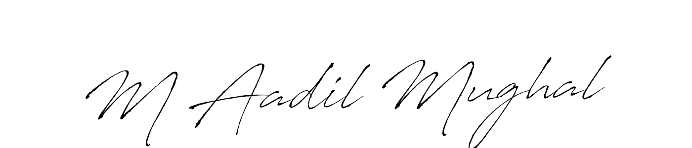 Design your own signature with our free online signature maker. With this signature software, you can create a handwritten (Antro_Vectra) signature for name M Aadil Mughal. M Aadil Mughal signature style 6 images and pictures png