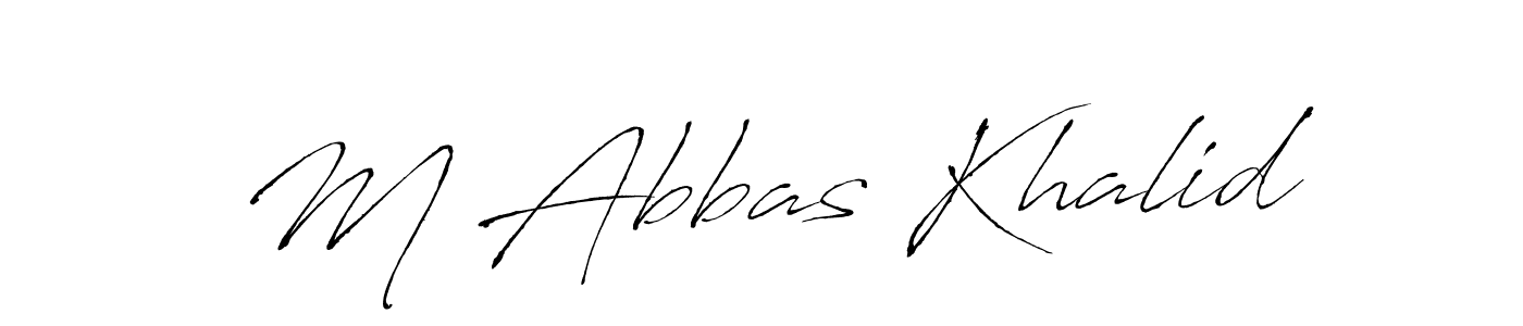 Use a signature maker to create a handwritten signature online. With this signature software, you can design (Antro_Vectra) your own signature for name M Abbas Khalid. M Abbas Khalid signature style 6 images and pictures png