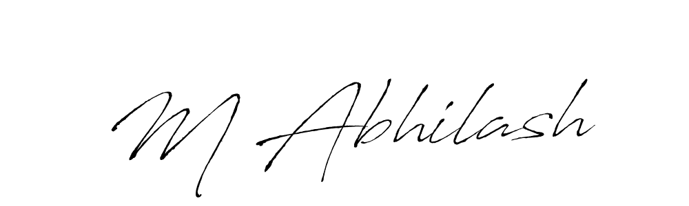 M Abhilash stylish signature style. Best Handwritten Sign (Antro_Vectra) for my name. Handwritten Signature Collection Ideas for my name M Abhilash. M Abhilash signature style 6 images and pictures png