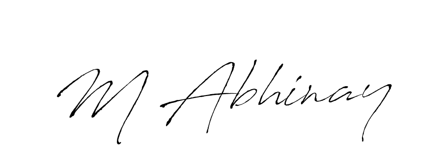 The best way (Antro_Vectra) to make a short signature is to pick only two or three words in your name. The name M Abhinay include a total of six letters. For converting this name. M Abhinay signature style 6 images and pictures png