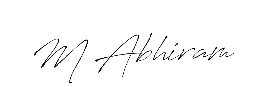 M Abhiram stylish signature style. Best Handwritten Sign (Antro_Vectra) for my name. Handwritten Signature Collection Ideas for my name M Abhiram. M Abhiram signature style 6 images and pictures png