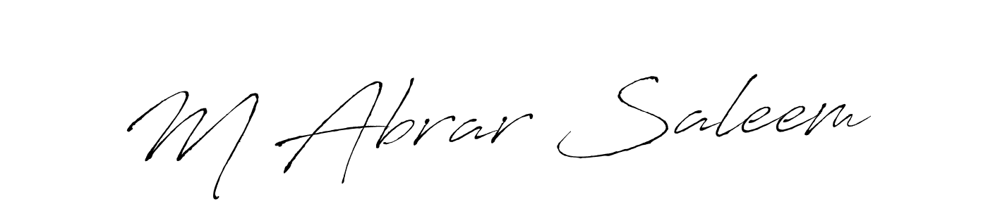 You should practise on your own different ways (Antro_Vectra) to write your name (M Abrar Saleem) in signature. don't let someone else do it for you. M Abrar Saleem signature style 6 images and pictures png