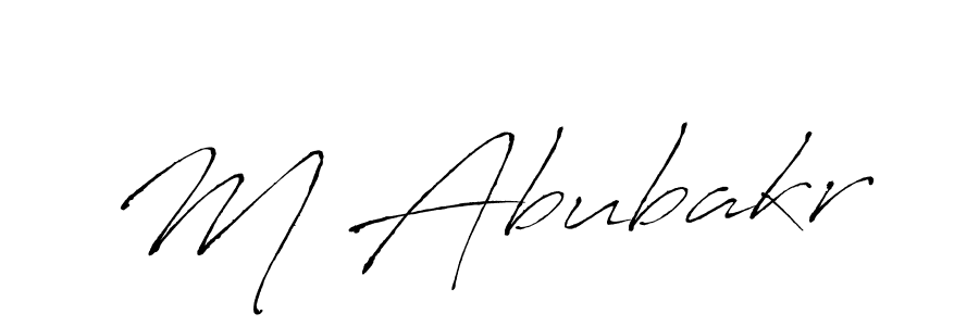 How to make M Abubakr signature? Antro_Vectra is a professional autograph style. Create handwritten signature for M Abubakr name. M Abubakr signature style 6 images and pictures png