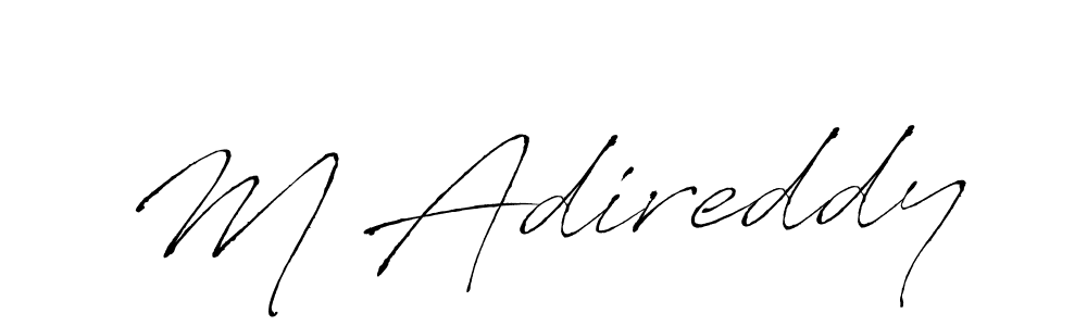 This is the best signature style for the M Adireddy name. Also you like these signature font (Antro_Vectra). Mix name signature. M Adireddy signature style 6 images and pictures png