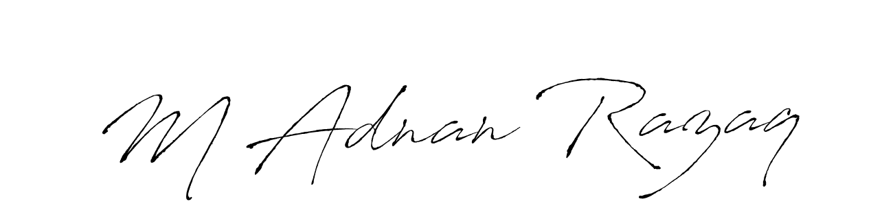 You should practise on your own different ways (Antro_Vectra) to write your name (M Adnan Razaq) in signature. don't let someone else do it for you. M Adnan Razaq signature style 6 images and pictures png