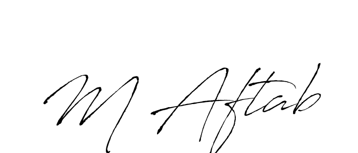 You should practise on your own different ways (Antro_Vectra) to write your name (M Aftab) in signature. don't let someone else do it for you. M Aftab signature style 6 images and pictures png