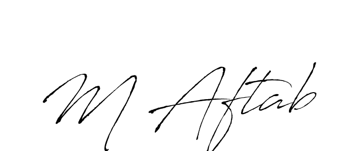 Use a signature maker to create a handwritten signature online. With this signature software, you can design (Antro_Vectra) your own signature for name M Aftab. M Aftab signature style 6 images and pictures png