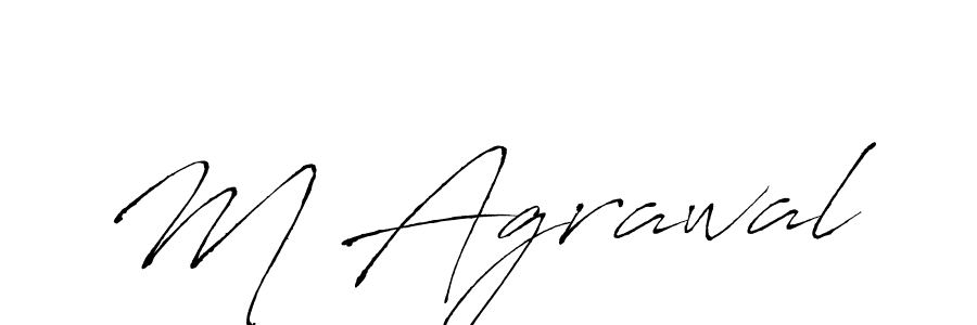 The best way (Antro_Vectra) to make a short signature is to pick only two or three words in your name. The name M Agrawal include a total of six letters. For converting this name. M Agrawal signature style 6 images and pictures png