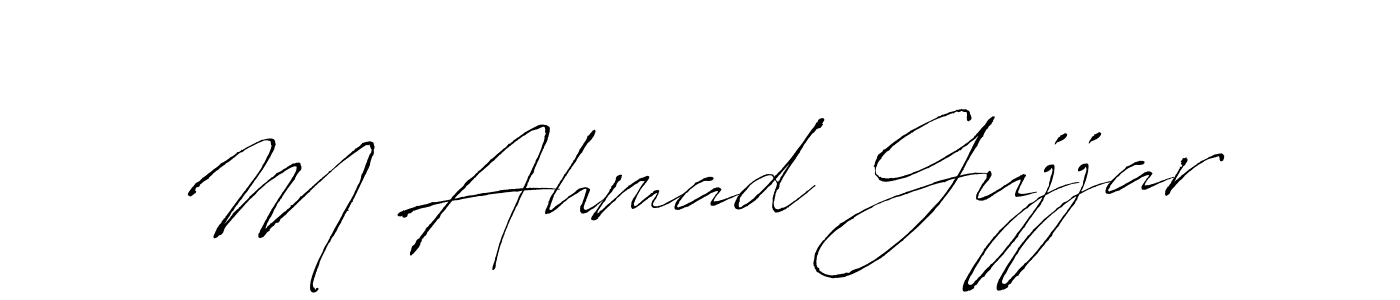 You can use this online signature creator to create a handwritten signature for the name M Ahmad Gujjar. This is the best online autograph maker. M Ahmad Gujjar signature style 6 images and pictures png