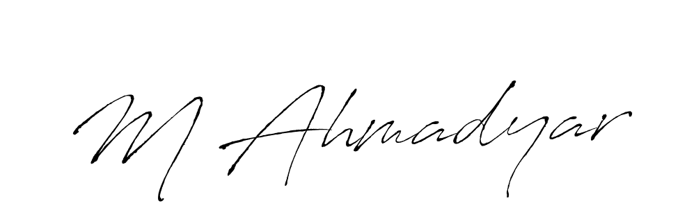 Use a signature maker to create a handwritten signature online. With this signature software, you can design (Antro_Vectra) your own signature for name M Ahmadyar. M Ahmadyar signature style 6 images and pictures png