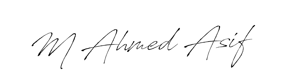 How to make M Ahmed Asif name signature. Use Antro_Vectra style for creating short signs online. This is the latest handwritten sign. M Ahmed Asif signature style 6 images and pictures png