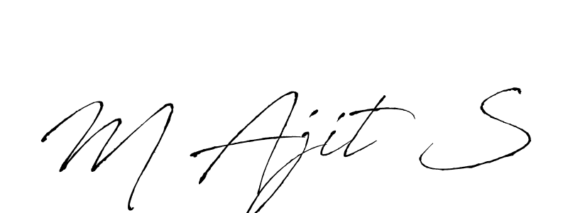 How to make M Ajit S name signature. Use Antro_Vectra style for creating short signs online. This is the latest handwritten sign. M Ajit S signature style 6 images and pictures png